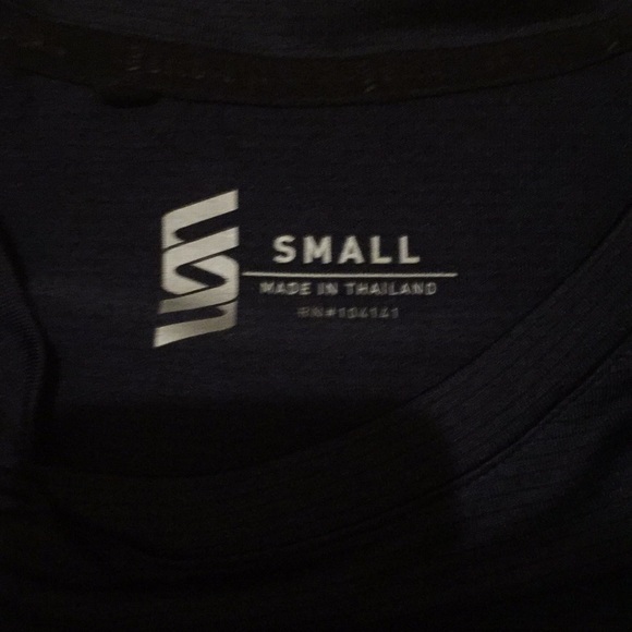 SECOND SKIN SLIM FIT NAVY BLUE TEE - Picture 2 of 2